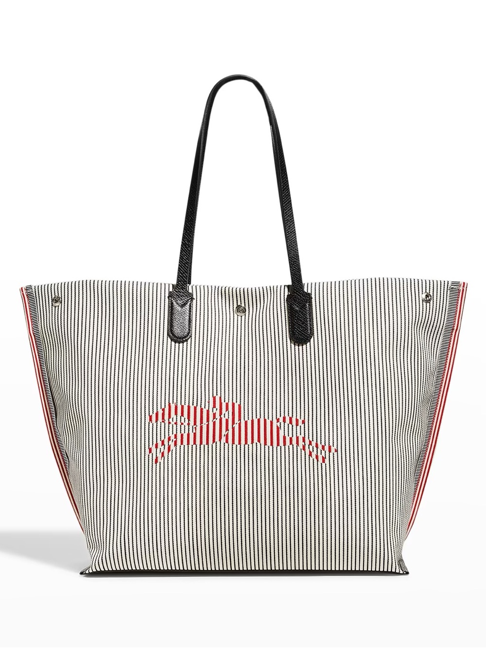 Longchamp Essential Raye Large Striped Logo Tote